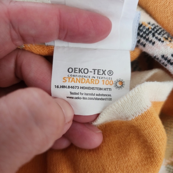 Okeo-Tex 100% Cotton Made In India Cute Pumpkin Print 12"×40" Baby Blanket EUC - Picture 9 of 9